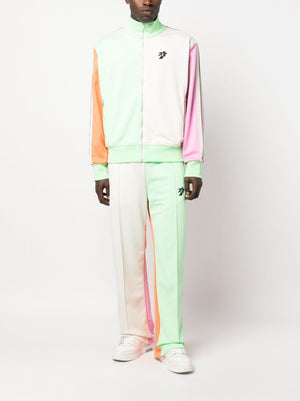 PALM ANGELS Men's Multicolor Colorblock Track Jacket with Hunter Motif - FW23