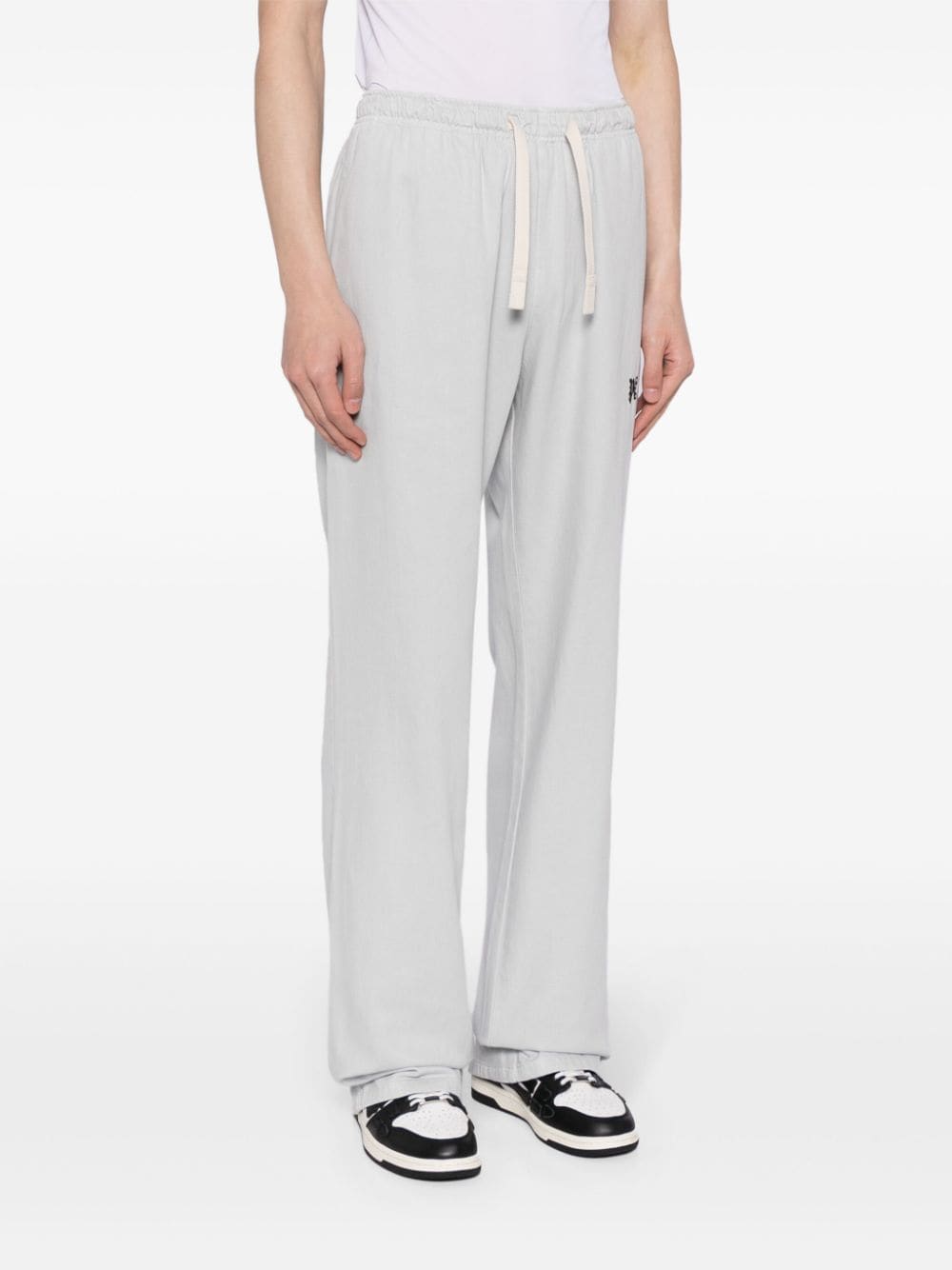 PALM ANGELS Monogram Embroidered Track Pants for Men | SS24 Season