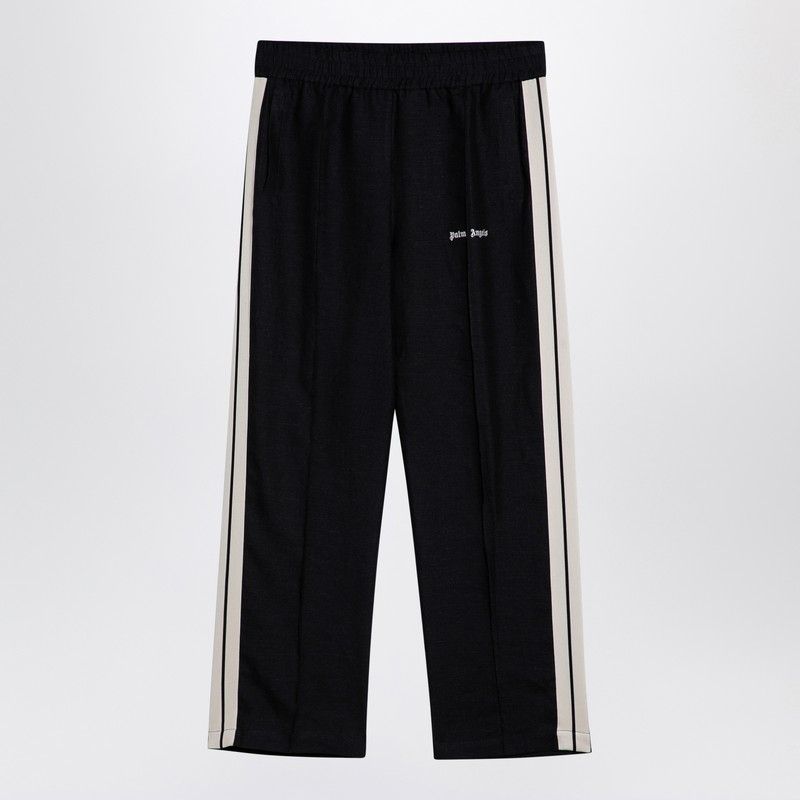 PALM ANGELS Anthracite Grey Linen Athletic Trousers