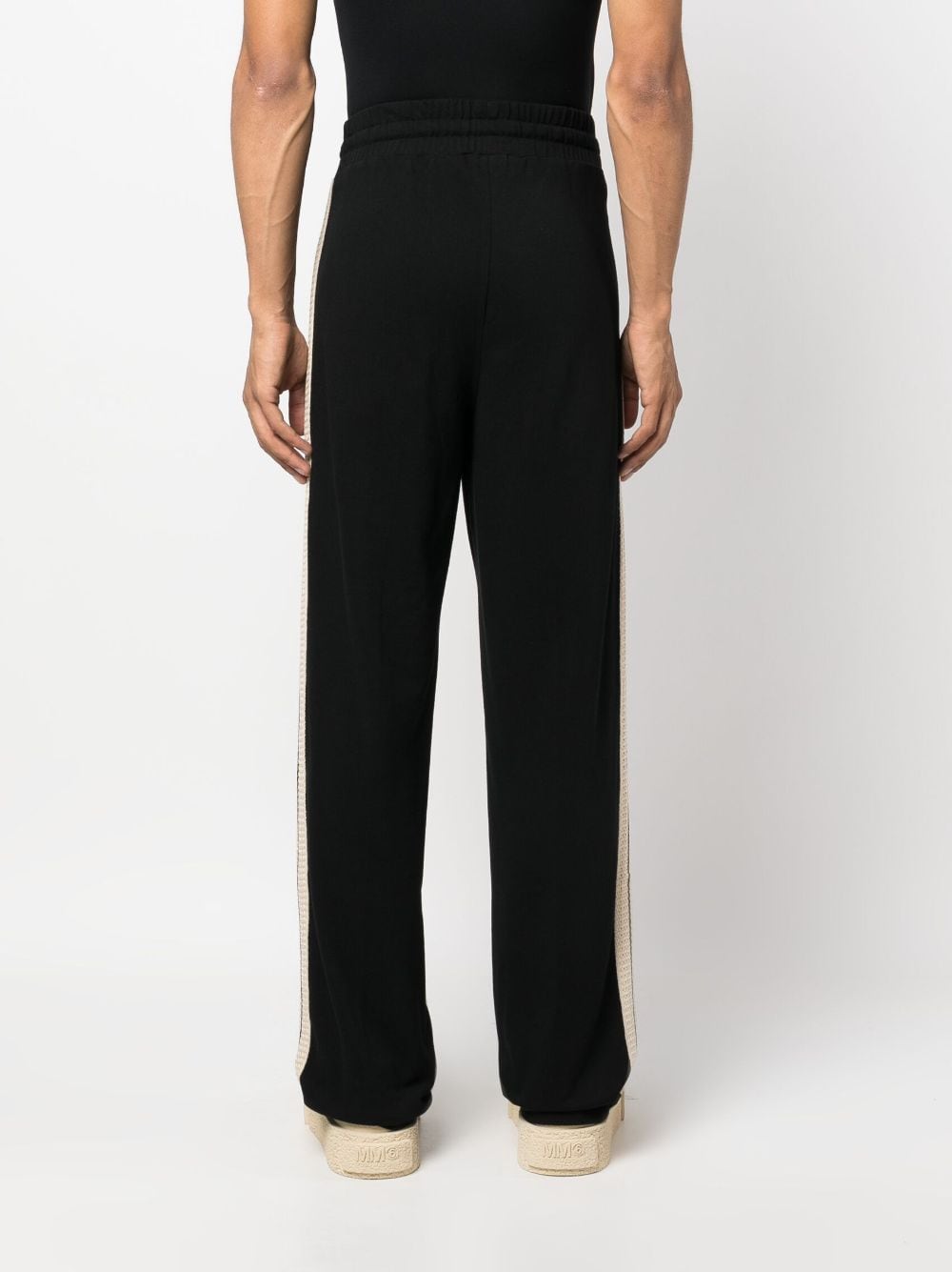 PALM ANGELS Monogram-Embroidered Track Pants for Men in Black