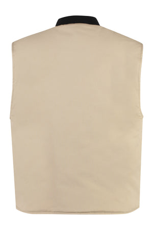 PALM ANGELS Men's Beige Padded Field Vest for FW23