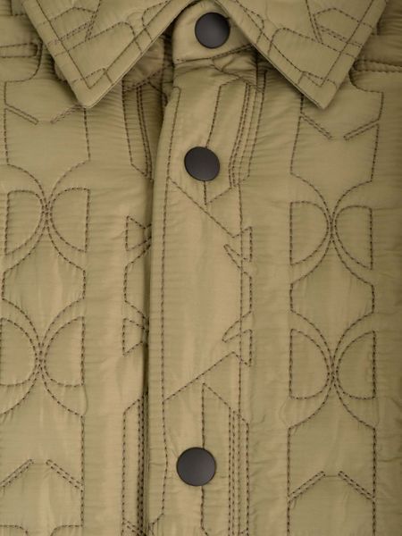PALM ANGELS Quilted Nylon Overshirt for Men in Green - FW24 Collection