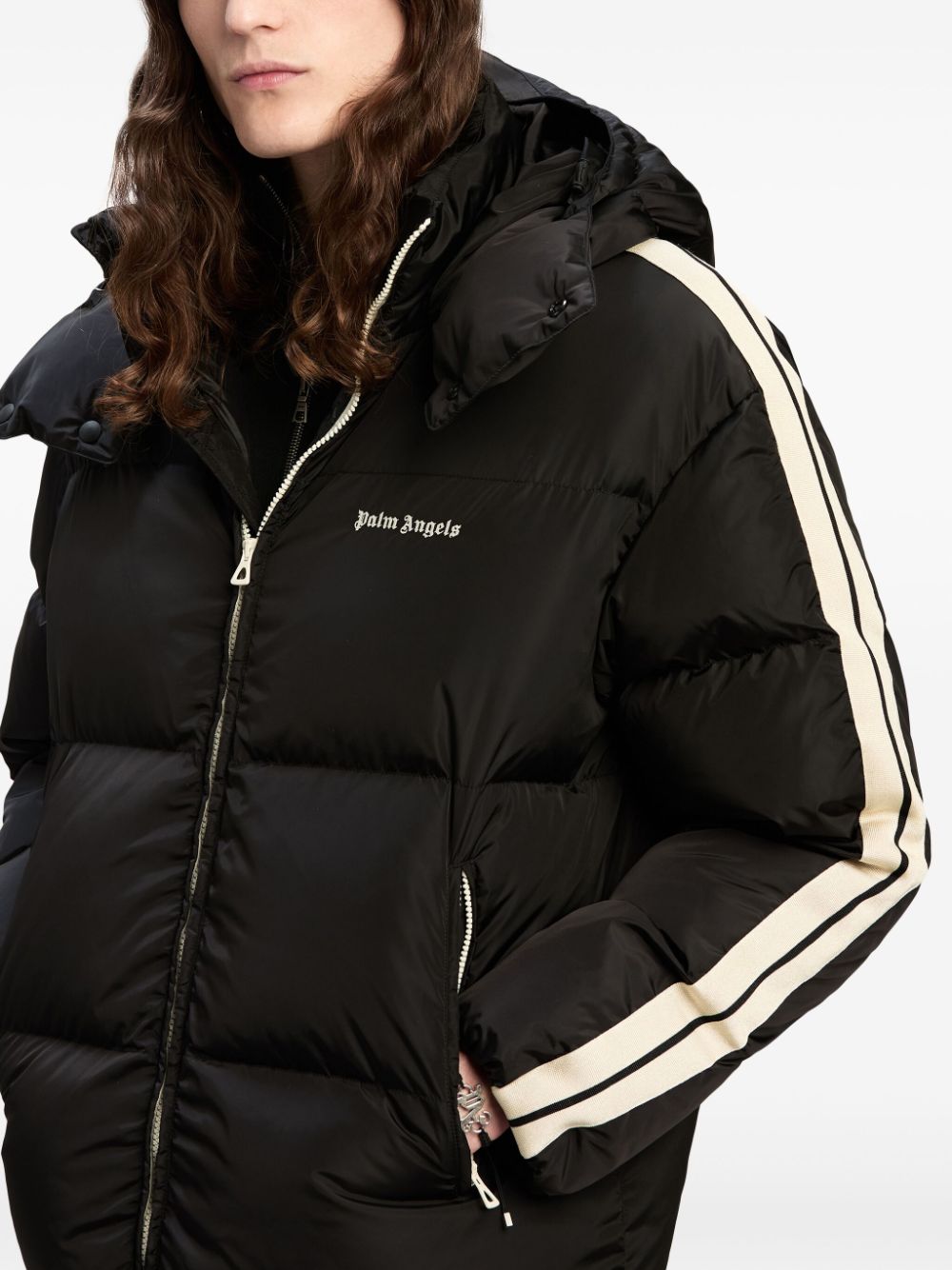 PALM ANGELS Logo Track Down Jacket