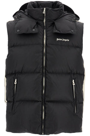 PALM ANGELS Sleeveless Down Jacket with Contrasting Details - Size M