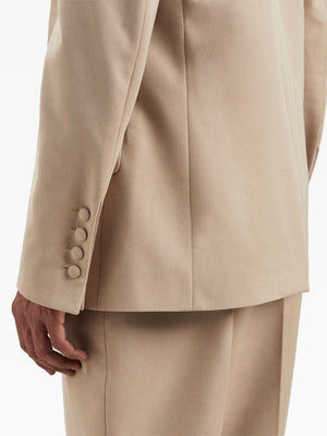 PALM ANGELS Men's Beige Retro Fitted Blazer - FW23