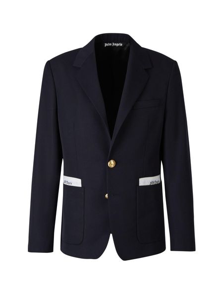 PALM ANGELS Navy Blue Jacket for Men - 23FW Collection