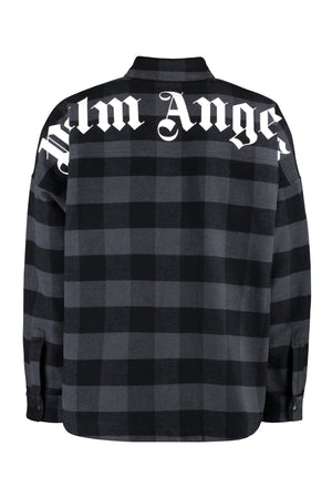 PALM ANGELS Checkered Cotton Overshirt for Men - FW24