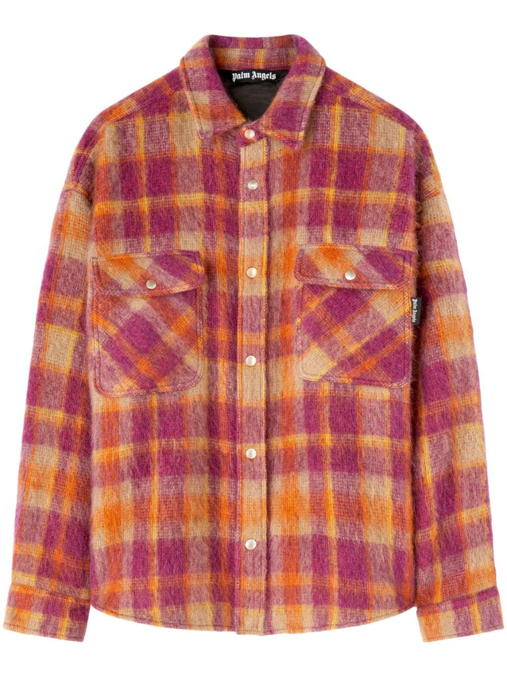 PALM ANGELS Checkered Wool Overshirt