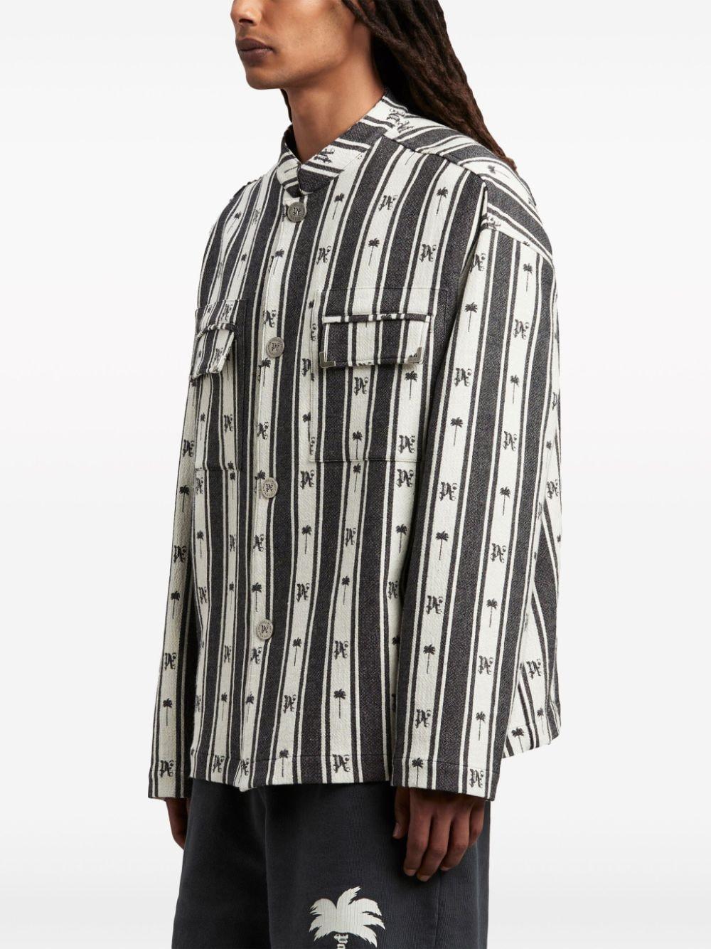 PALM ANGELS Men's Striped Overshirt for SS24 Season