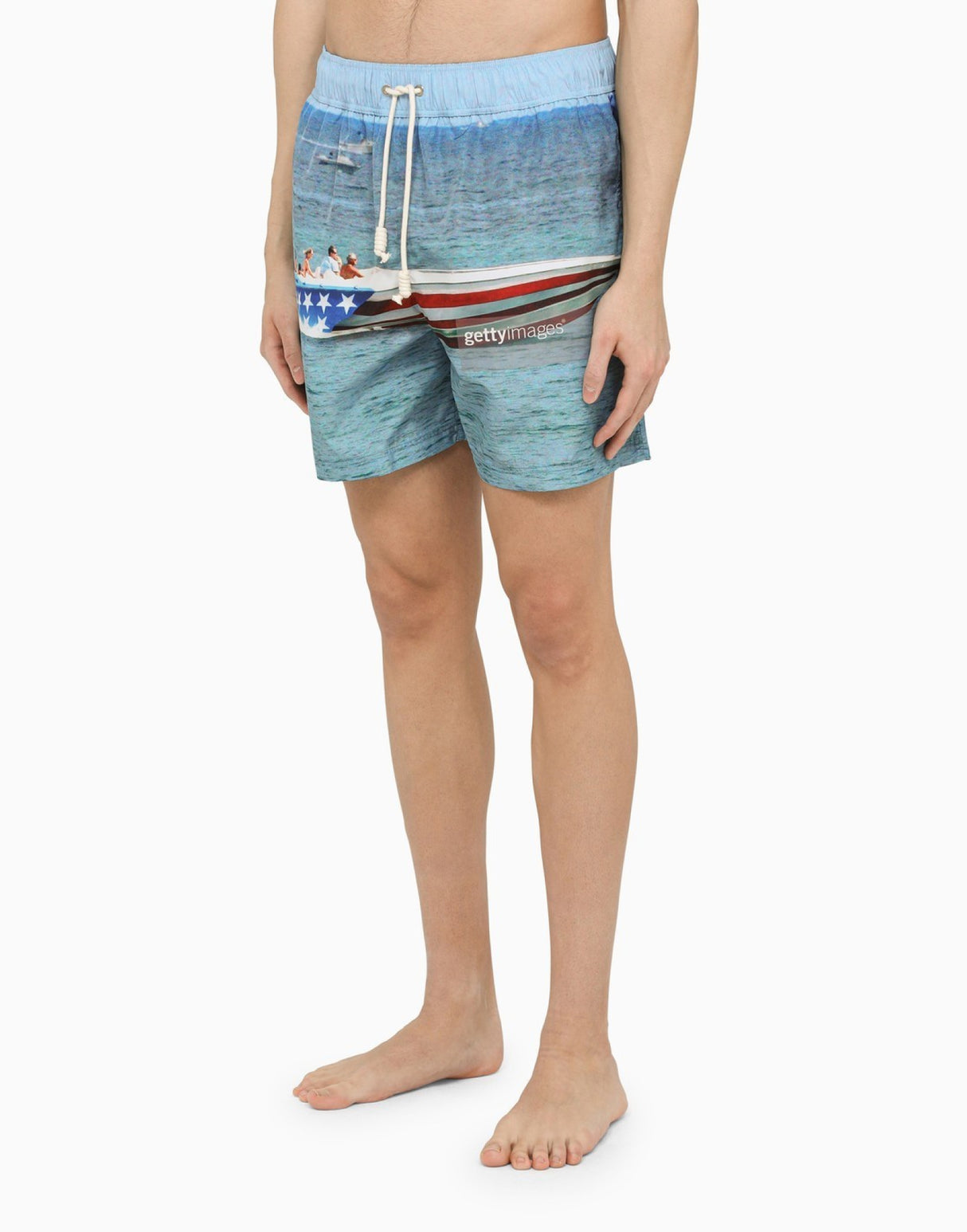 PALM ANGELS Speedyboat Logo Swim Shorts