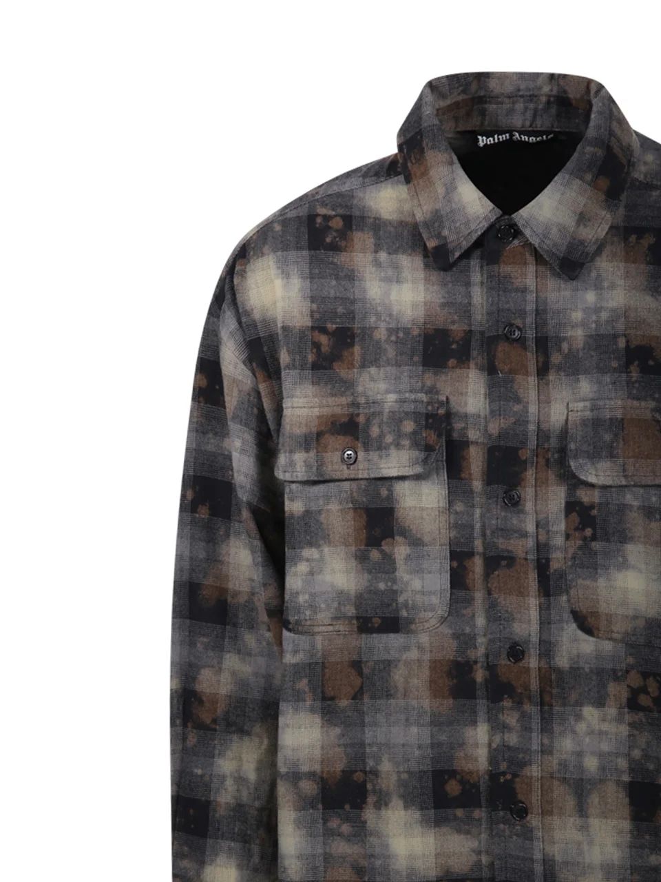 PALM ANGELS Curved Logo Check Shirt L/S