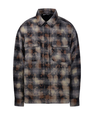 PALM ANGELS Curved Logo Check Shirt L/S