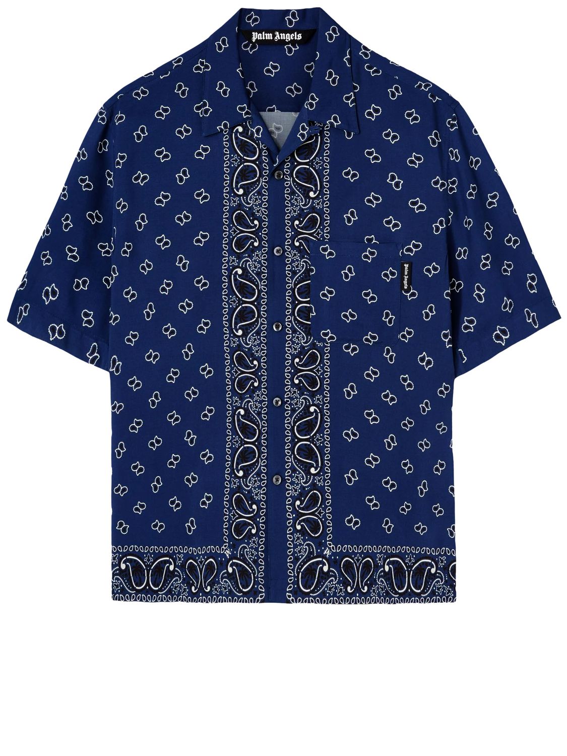 PALM ANGELS Paisley Print Short Sleeved Shirt for Men - SS24