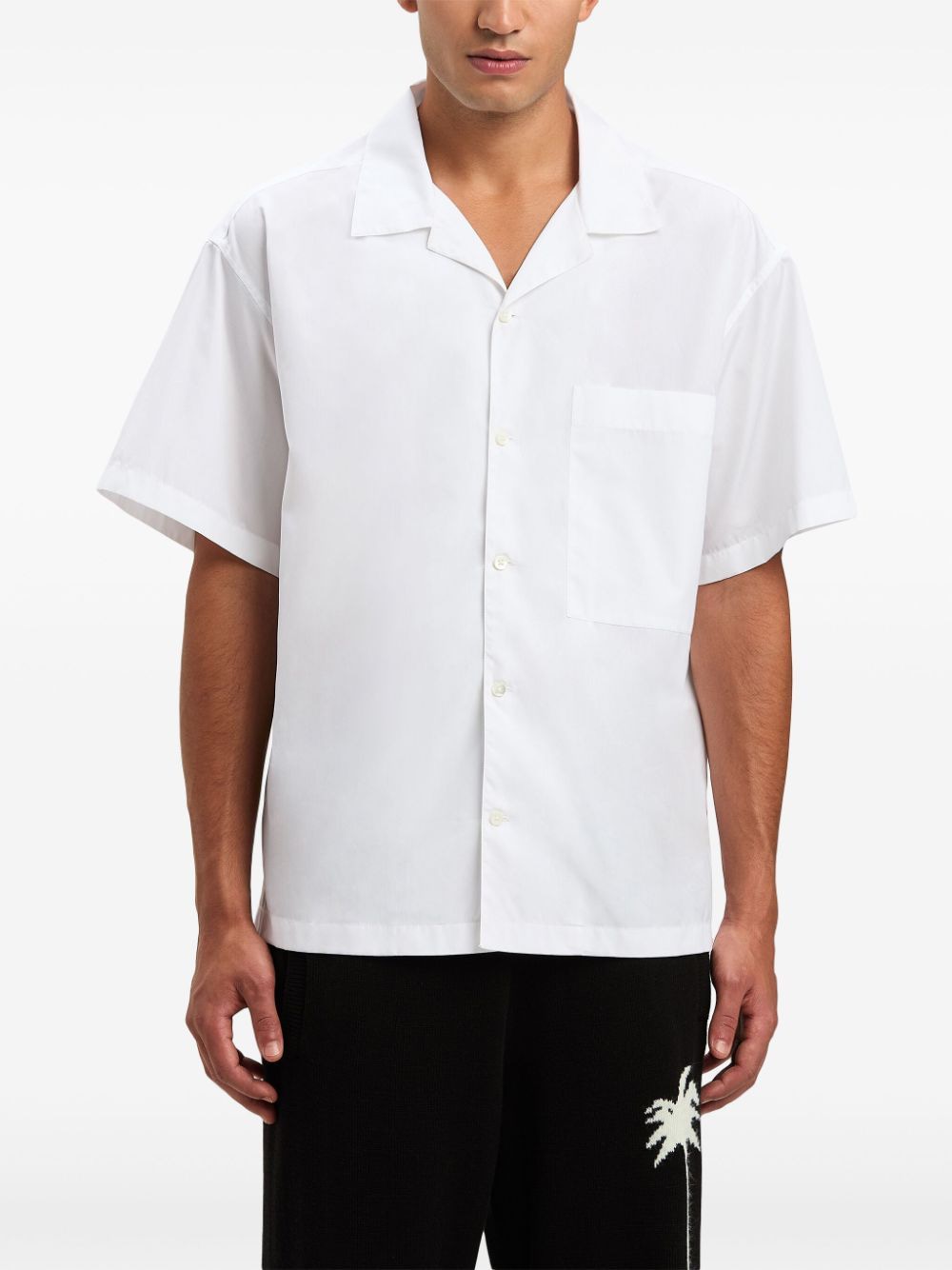 PALM ANGELS Curved Logo Classic Shirt - SS25 Collection