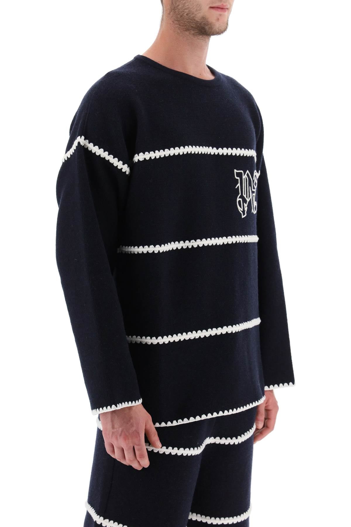 PALM ANGELS Knit Wool Blend Pullover for Men