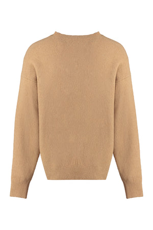 PALM ANGELS Luxurious Knit Crew-Neck Sweater for Men in Camel