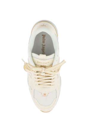 PALM ANGELS White Leather and Fabric Low-Top Sneakers for Men - SS24 Collection