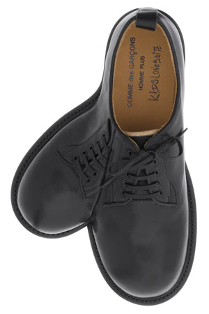 COMME DES GARÇONS HOMME PLUS Double-Tipped Derby Dress Shoes in Black for Men - Heart-Shaped Design