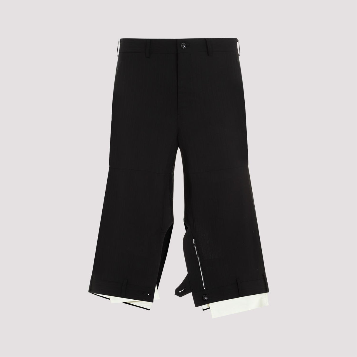 COMME DES GARÇONS HOMME PLUS Black Wool Pants for Men - SS24 Collection