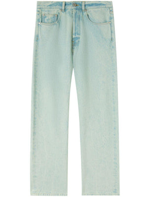 PALM ANGELS Embroidered Denim Straight Pants for Men - 24SS Season