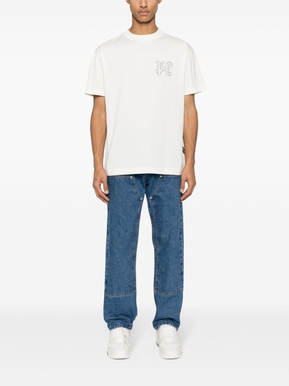 Urban Sophistication Mid-Washed Cotton Jeans for Men by Palm Angels