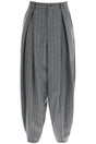 COMME DES GARÇONS HOMME PLUS Striped Wool Trousers - Wide Tapered Cut