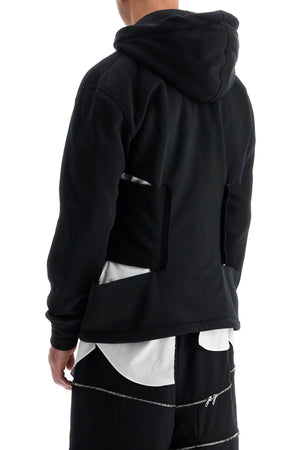 COMME DES GARÇONS HOMME PLUS Men's Regular Fit Sweatshirt with Raw Edge Cut-Outs