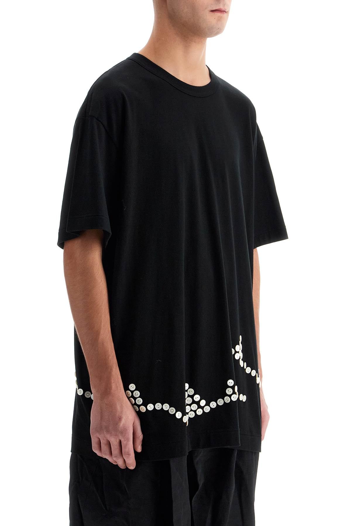 COMME DES GARÇONS HOMME PLUS Oversized Embroidered Button-Up T-Shirt for Men - FW24