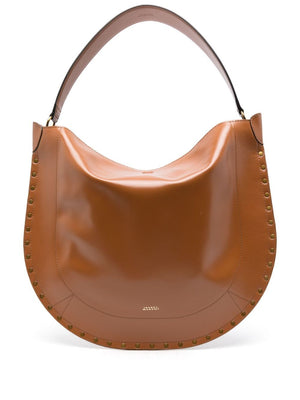 ISABEL MARANT Elegant Cognac Leather Hobo Handbag