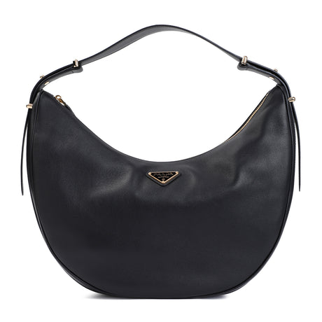 PRADA Luxury Leather Hobo Handbag with Adjustable Handle