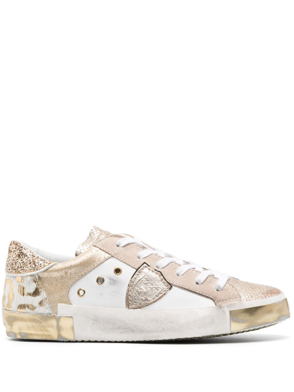 PHILIPPE MODEL PARIS Low-Top Sneaker with Sparkling Accents