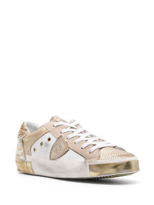 PHILIPPE MODEL PARIS Low-Top Sneaker with Sparkling Accents