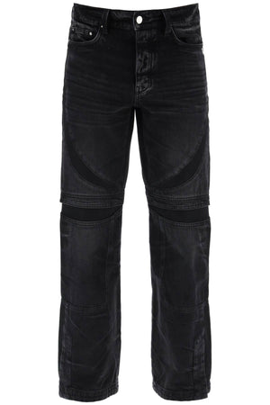 Quần Jeans Trơn Màu Xanh Nhạt Với Đường Gân Lưới Cho Nam