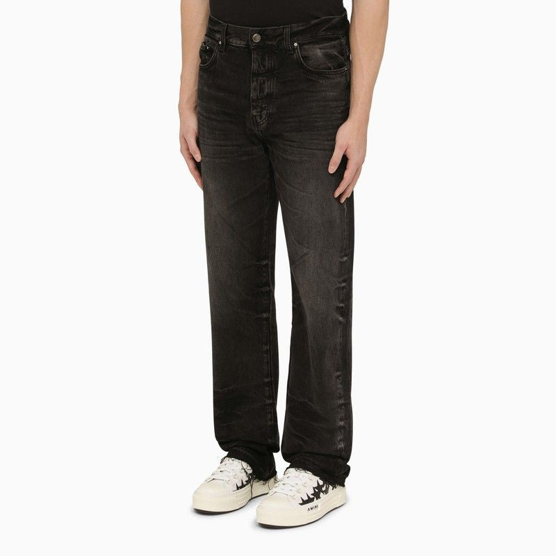 AMIRI Men's Black Washed Cotton Denim Jeans