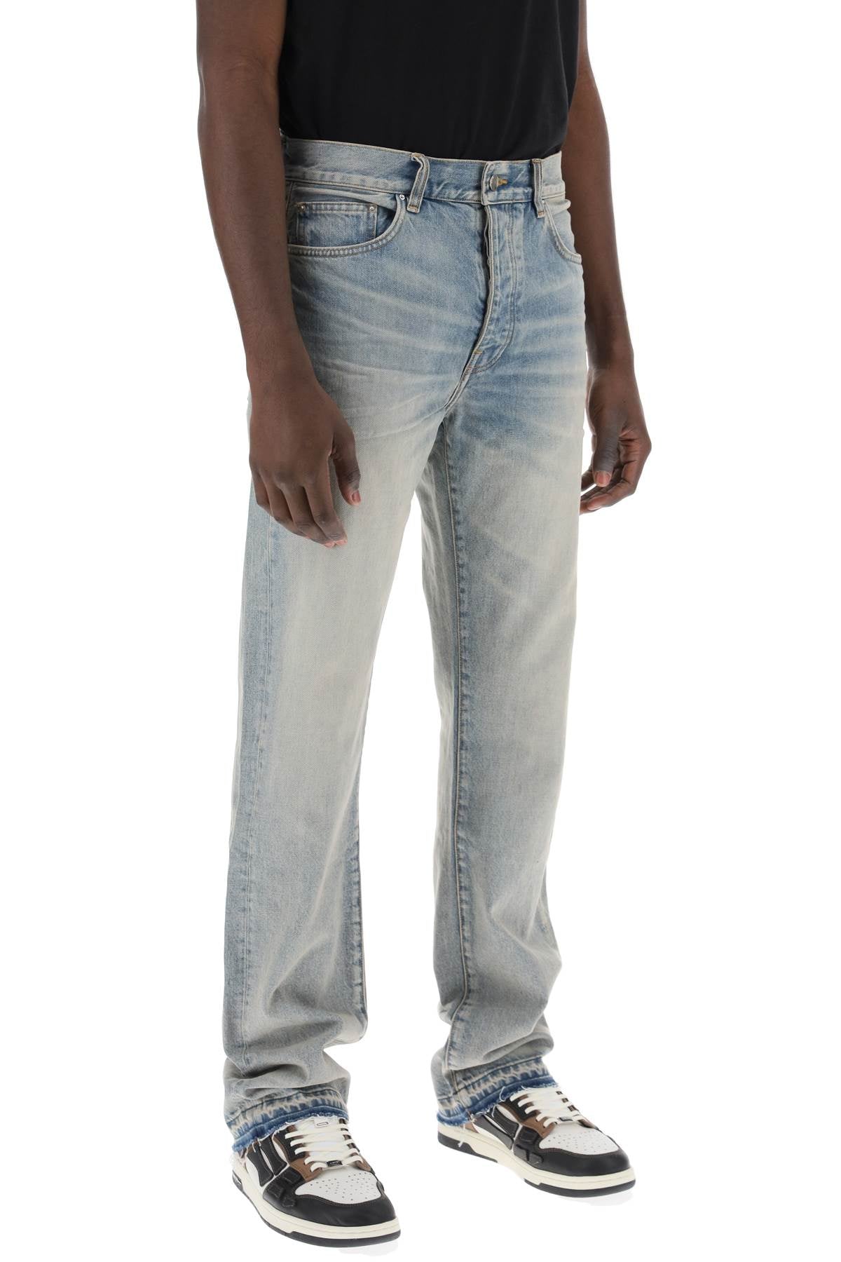 AMIRI Men's Light Blue Straight Cut Loose Jeans