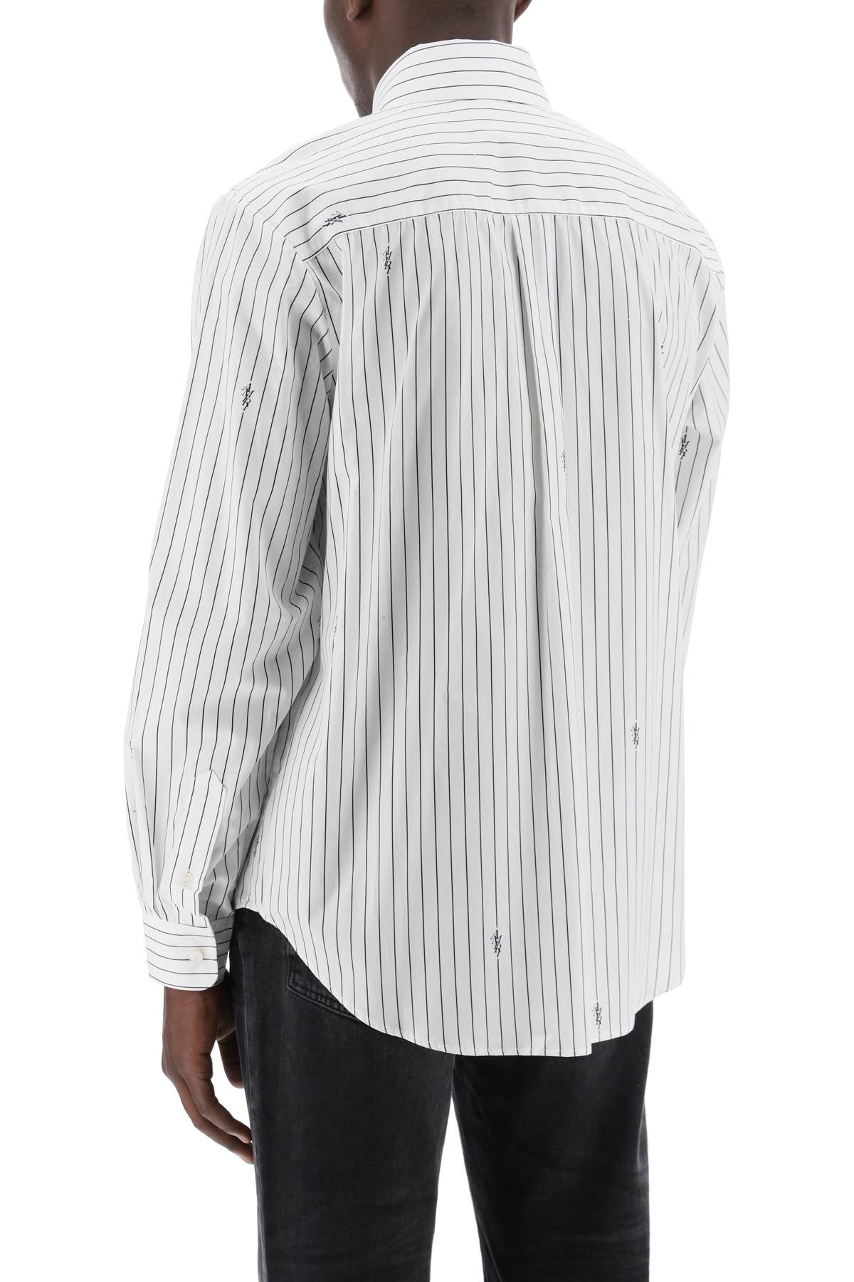 AMIRI Men's Striped Shirt with Staggered Logo - SS24 Collection