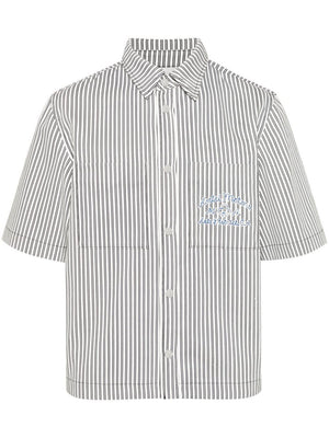 AMIRI Men's Black & White Camp Shirt for SS24