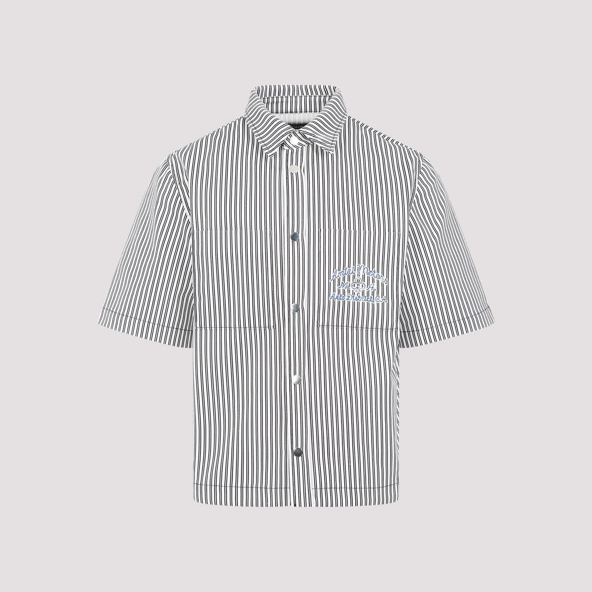 AMIRI Men's Black & White Camp Shirt for SS24