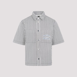 AMIRI Men's Black & White Camp Shirt for SS24