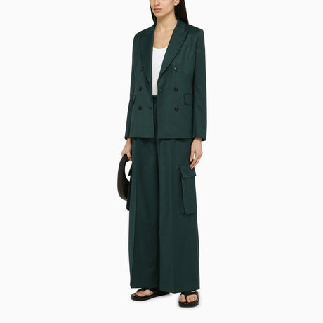 AMIRI Forest Green Wool Double-Breasted Jacket for Women - SS24