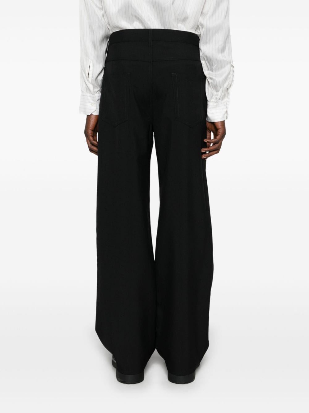 MARNI COLORBLOCK WOOL TROUSERS