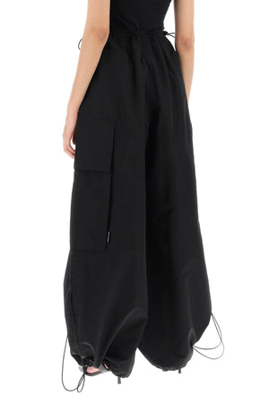 PALM ANGELS Black Parachute Pants for Women - Lightweight and Stylish for FW24 Season