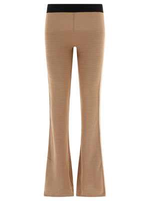 Beige Flare Pants for Women - 24SS Palm Angels Collection