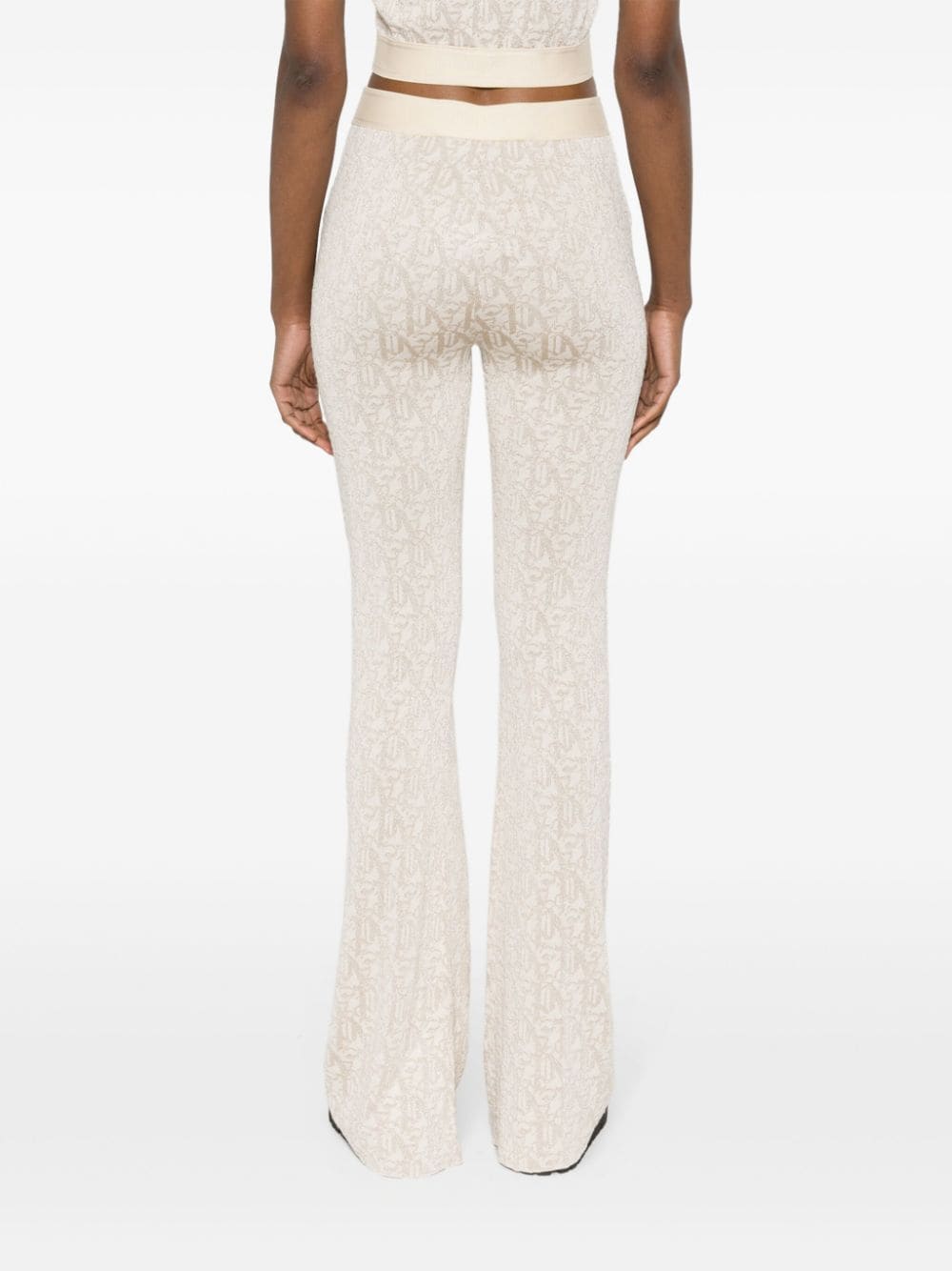 PALM ANGELS Striped Knit Trousers with Metallic Detailing