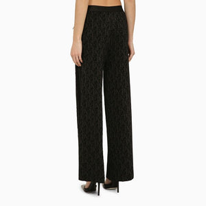 PALM ANGELS All-Over Jacquard Logo Trousers for Women