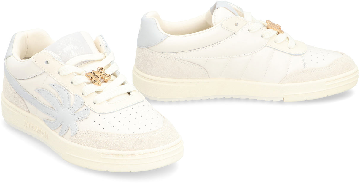 PALM ANGELS Palm Beach University Leather Low Sneakers