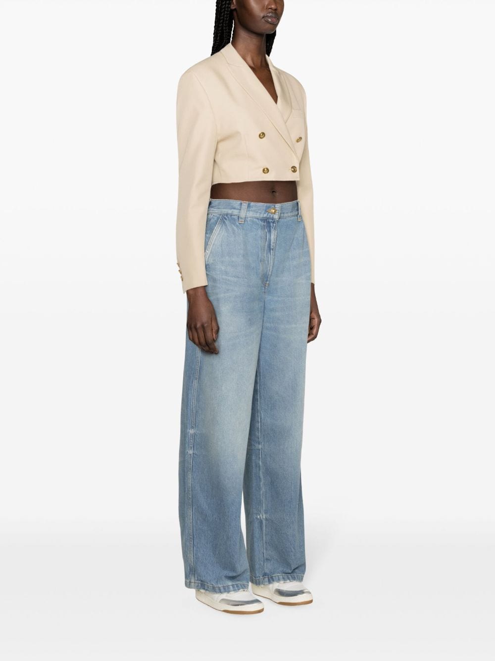 PALM ANGELS Blue Denim Jeans for Women - 24SS Collection