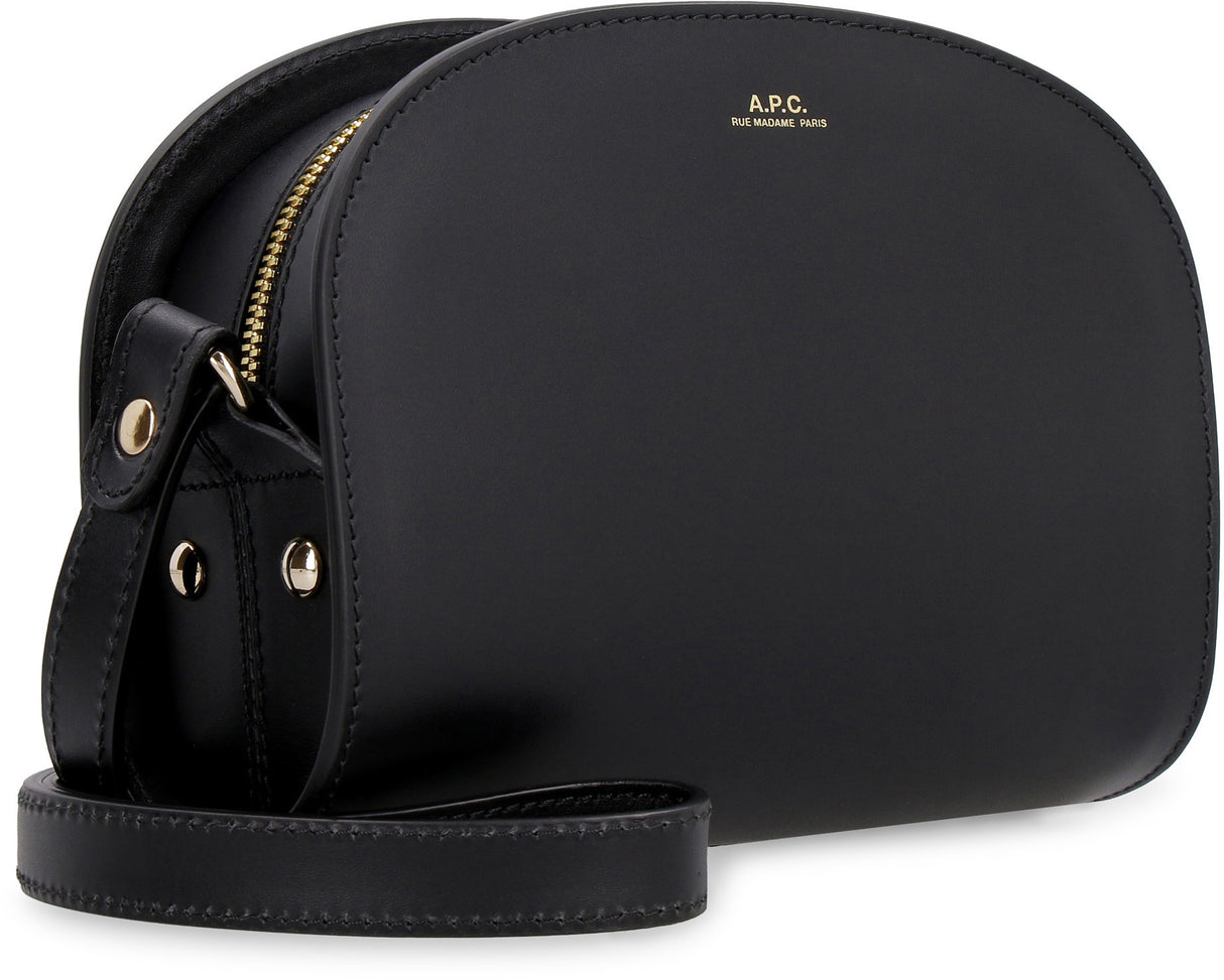 A.P.C. Stylish Black Leather Mini Crossbody Bag for Women