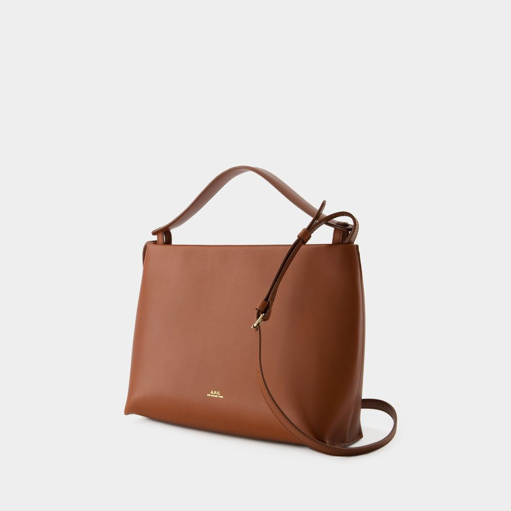 A.P.C. Ultra-Stylish Brown Calfskin Crossbody Bag for Women - FW24 Collection