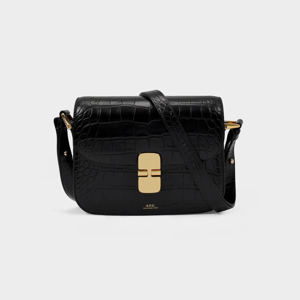A.P.C. Versatile Black Leather Small Crossbody for Every Style